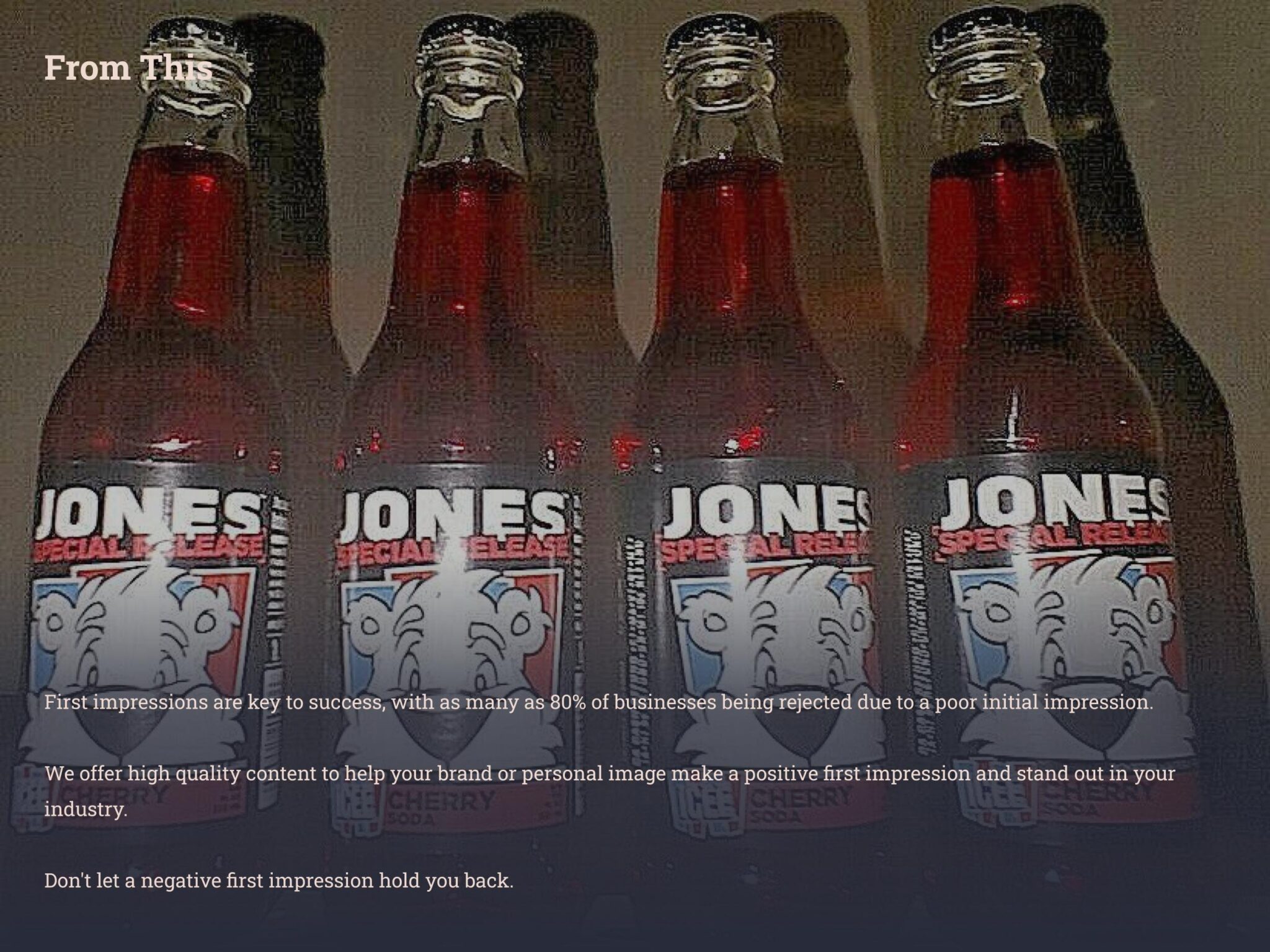 Jones Soda Drink - From This Product Photography